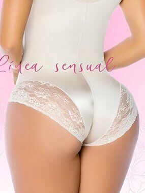 Stagmi 100% Colombian-Made Faja Shapewear Bodysuit Lace Detail Waist Butt Shaper